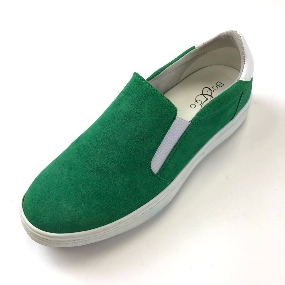 Bos. & Co. Green and White Loafers